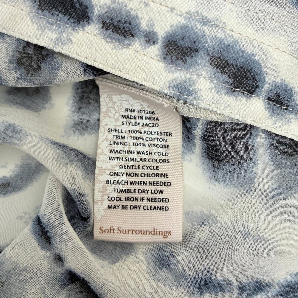 Soft Surroundings White and Navy Tie-Dye Maxi Dress - Picture 9 of 9